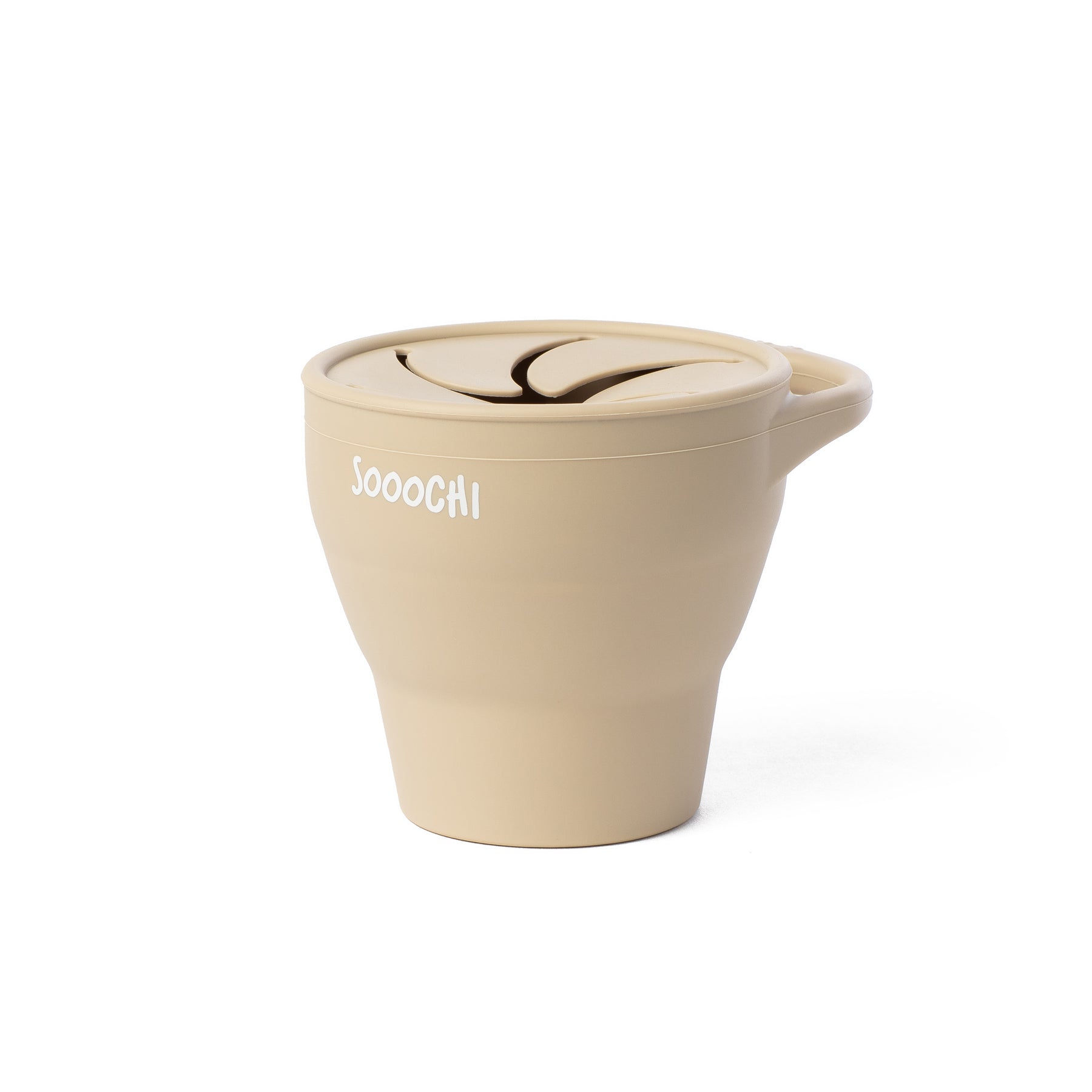 Collapsable Silicone Snack Cup - Sand